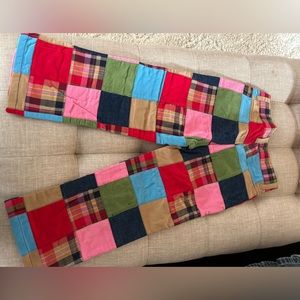 Patchwork corduroy girls size 7 pant